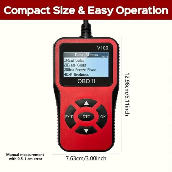 OBD2 Scanner Code Reader Car Diagnostic Tool Engine Fault Code Reader 1996- 2024 - Picture 4 of 5